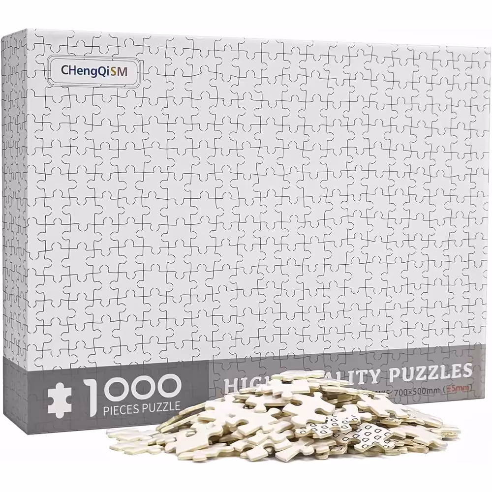 1,000-piece Pure White Jigsaw Puzzle