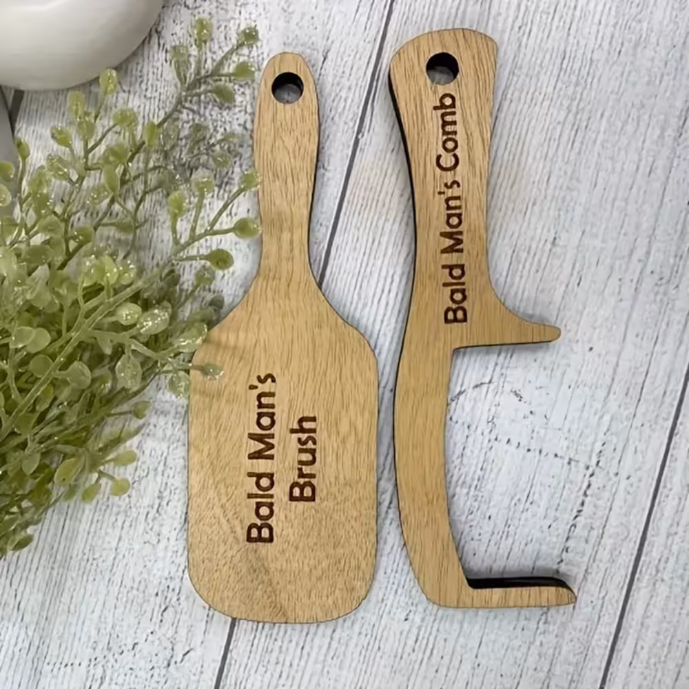 Bald Man's Comb & Brush
