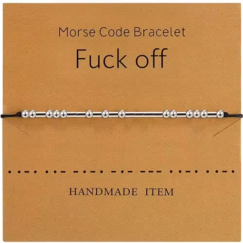 Fuck Off in Morse code Bracelet