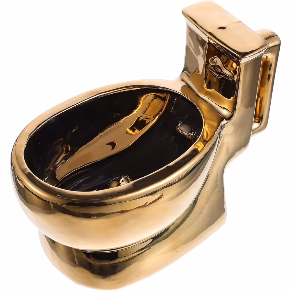 Golden Toilet Mug