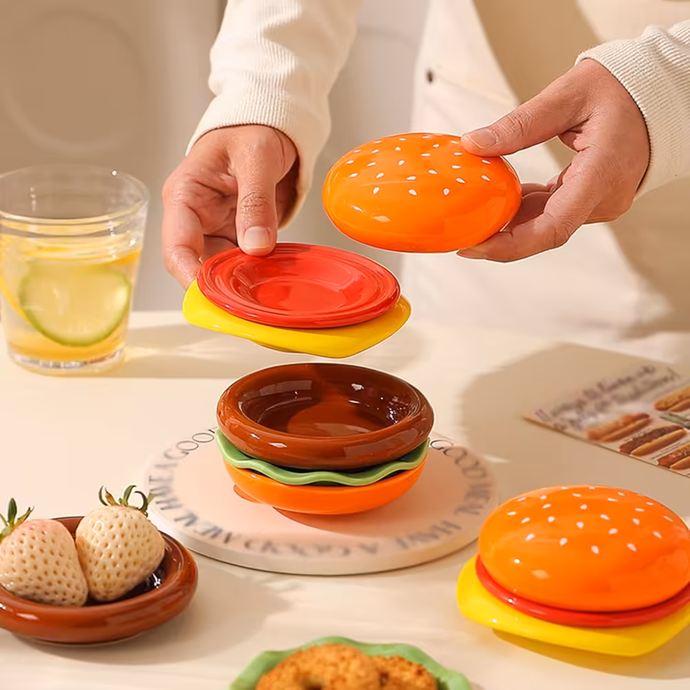 Hamburger Plate Set
