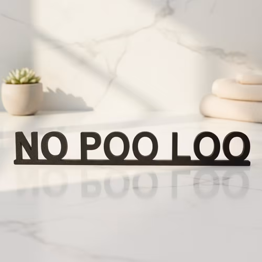'NO POO LOO' Sign