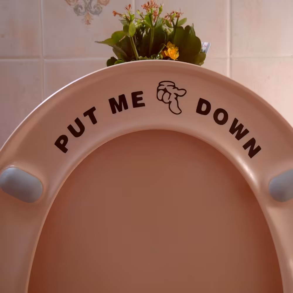 'Put Me Down' Toilet Seat Sticker