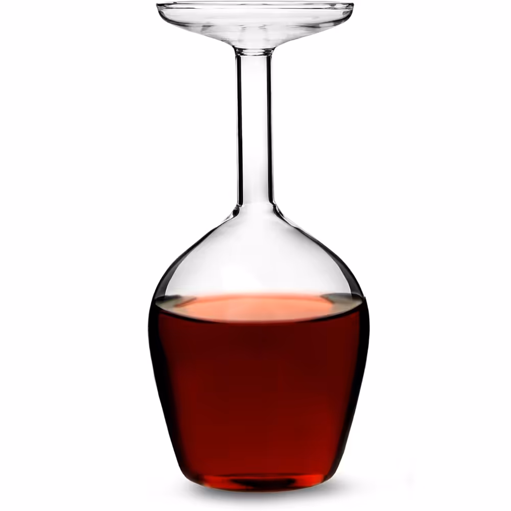 Upside Down Wine Glass