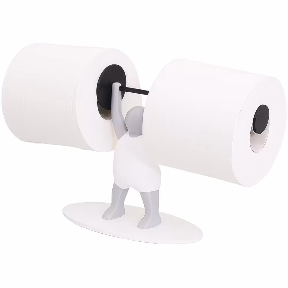 Weightlifter Toilet Roll Holder