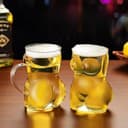 Woman's Body Beer Glass - Front and back