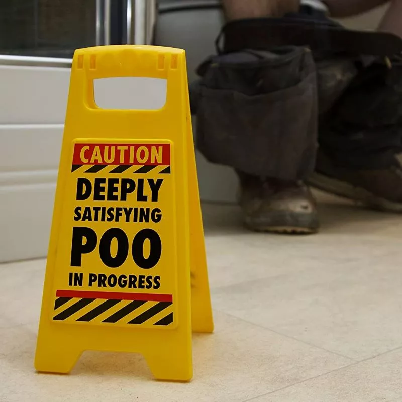 Deeply Satisfying Poo in Progress Sign