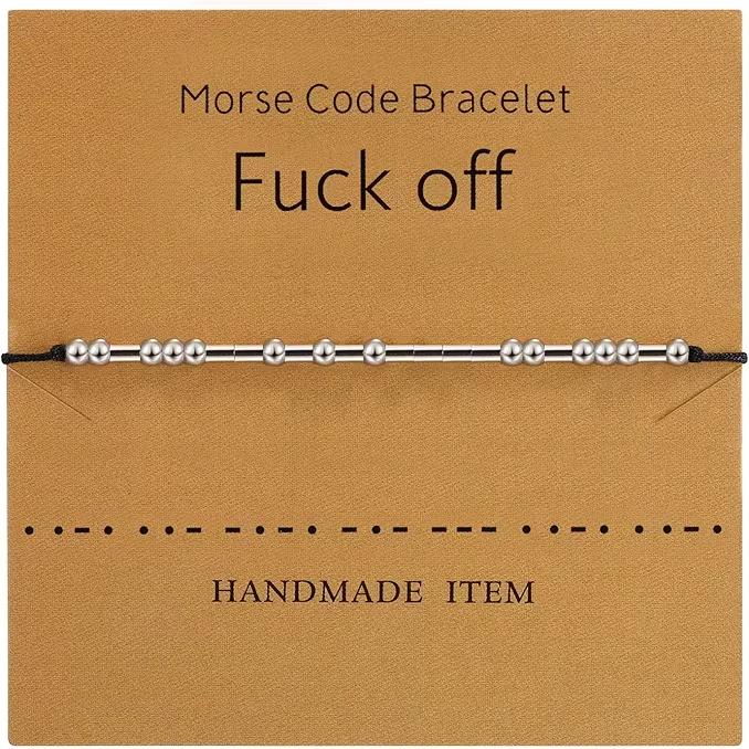Fuck Off Morse code Bracelet