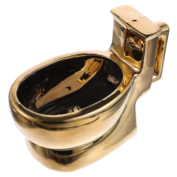 Golden Toilet Mug